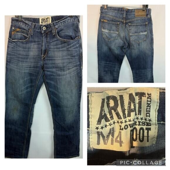 Ariat M4 Low rise Boot Denim Men Jeans Size 32X34 - Picture 1 of 12